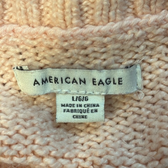 American Eagle Acrylic Blend Colorblock Drop Shoulder Boxy Sweater Women’s L - Picture 6 of 8